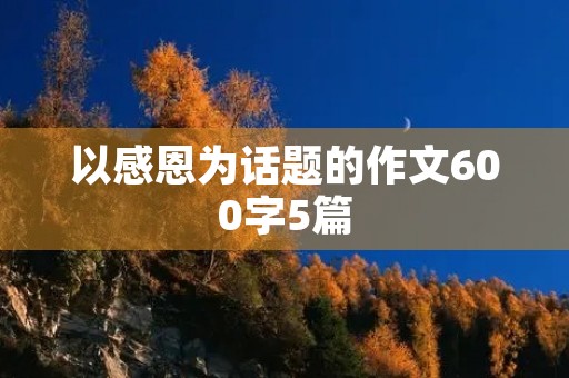 以感恩为话题的作文600字5篇