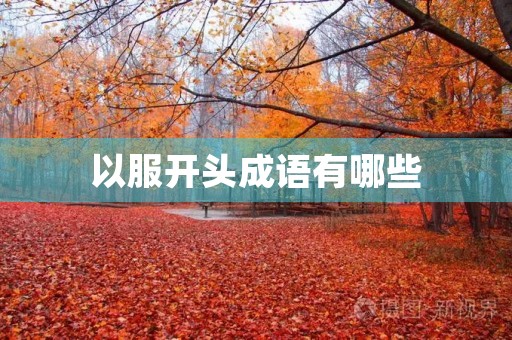 以服开头成语有哪些 以服开头成语有哪些