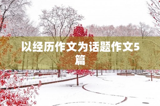 以经历作文为话题作文5篇