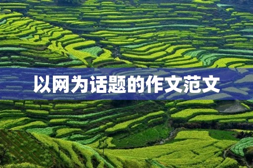 以网为话题的作文范文