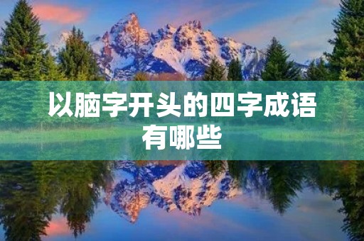 以脑字开头的四字成语有哪些 以脑字开头的四字成语有哪些