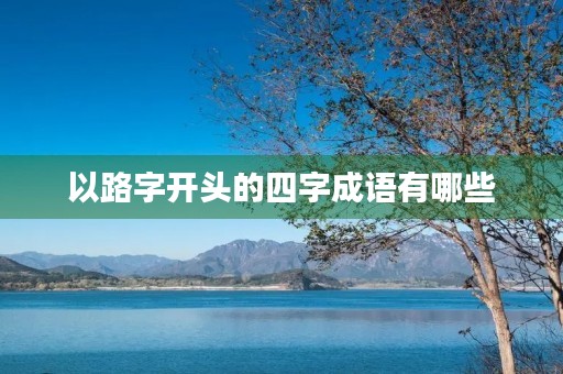 以路字开头的四字成语有哪些