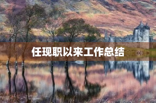 任现职以来工作总结