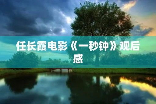 任长霞电影《一秒钟》观后感