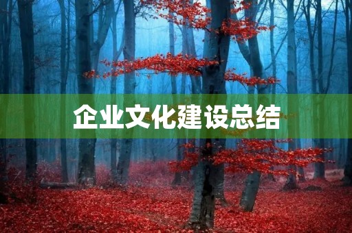 企业文化建设总结(企业文化建设内容主要包括什么)