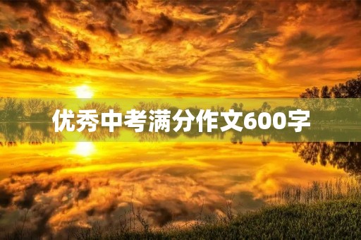 优秀中考满分作文600字 优秀中考满分作文600字
