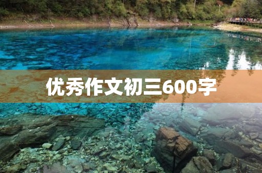 优秀作文初三600字 优秀作文初三600字