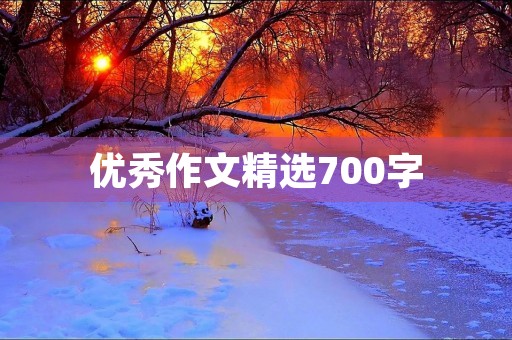 优秀作文精选700字 优秀作文精选700字