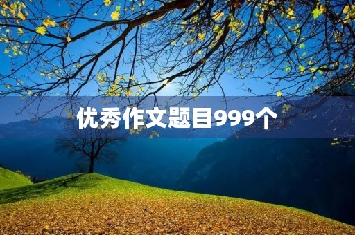 优秀作文题目999个
