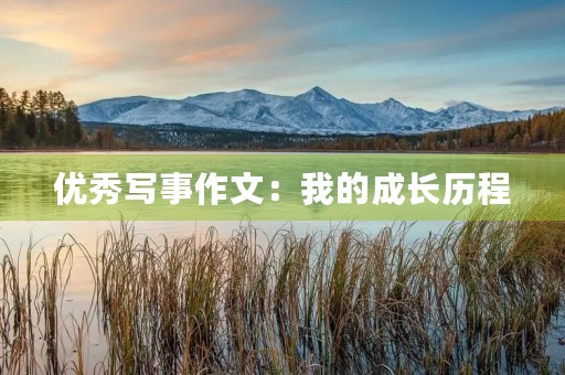 优秀写事作文：我的成长历程