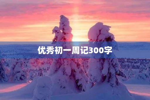 优秀初一周记300字 优秀初一周记300字