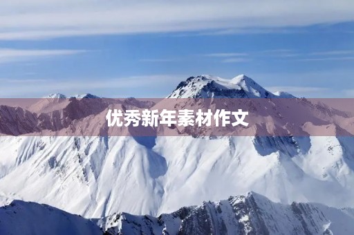 优秀新年素材作文 优秀新年素材作文