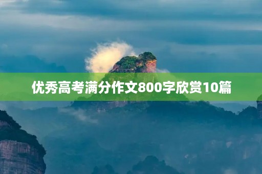 优秀高考满分作文800字欣赏10篇 优秀高考满分作文800字欣赏10篇
