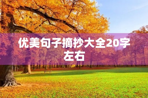 优美句子摘抄大全20字左右(优美句子摘抄大全20字左右比喻句) 优美句子摘抄大全20字左右(优美句子摘抄大全20字左右比喻句)