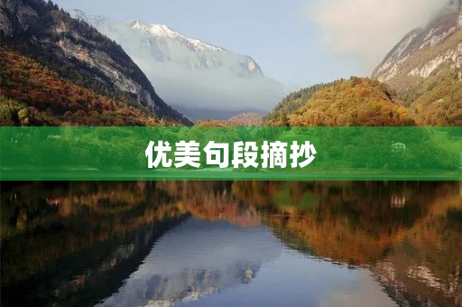 优美句段摘抄，优美句段摘抄50字左右