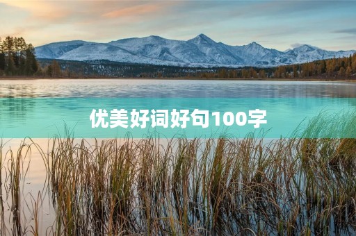 优美好词好句100字，优美好词好句100字200字
