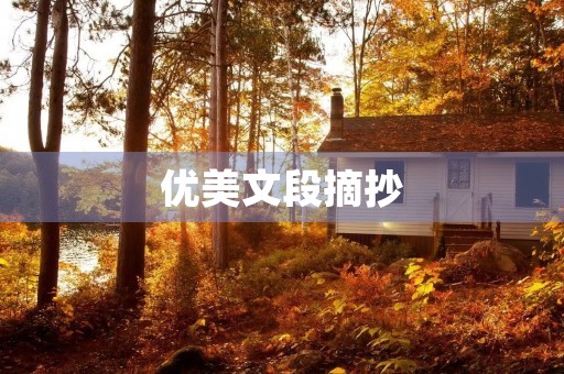 优美文段摘抄 优美文段摘抄