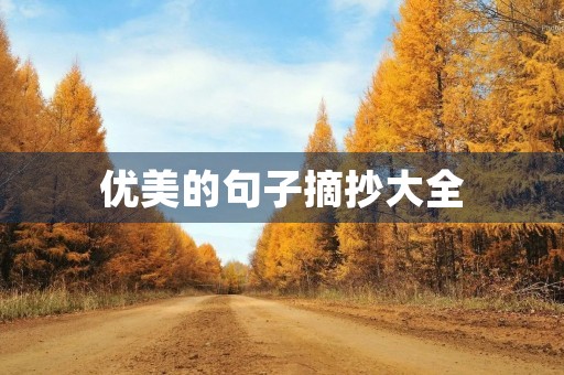 优美的句子摘抄大全，优美的句子摘抄大全100字