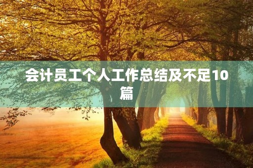 会计员工个人工作总结及不足10篇