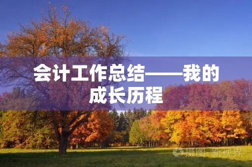 会计工作总结——我的成长历程 会计工作总结——我的成长历程