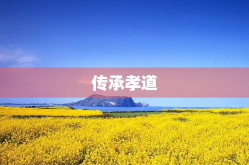 传承孝道，弘扬中华美德