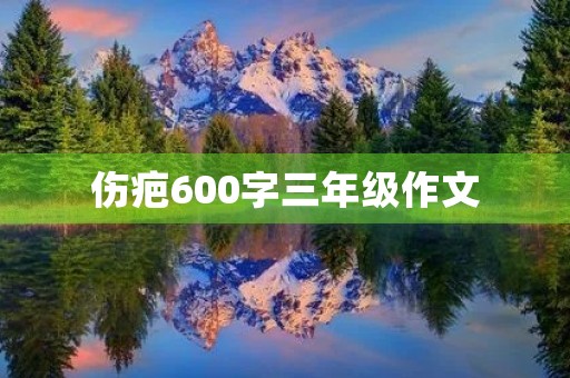 伤疤600字三年级作文