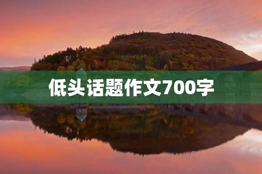 低头话题作文700字