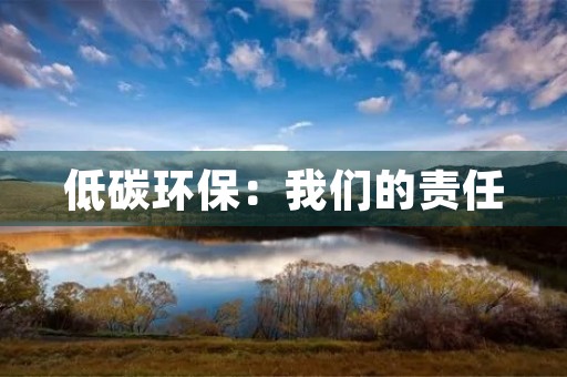 低碳环保:我们的责任 低碳环保:我们的责任