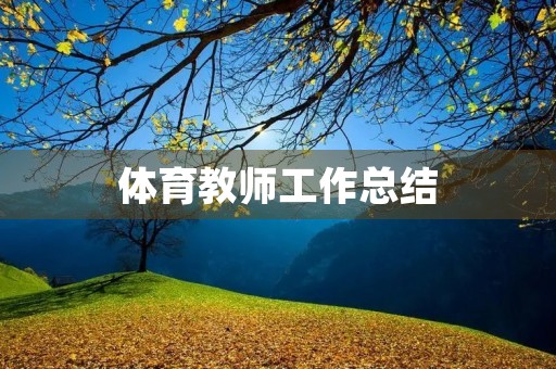体育教师工作总结