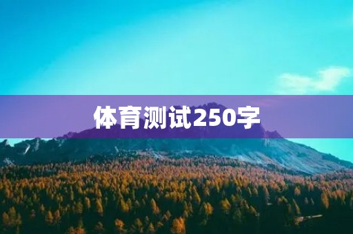 体育测试250字
