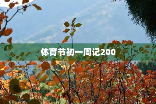 体育节初一周记200