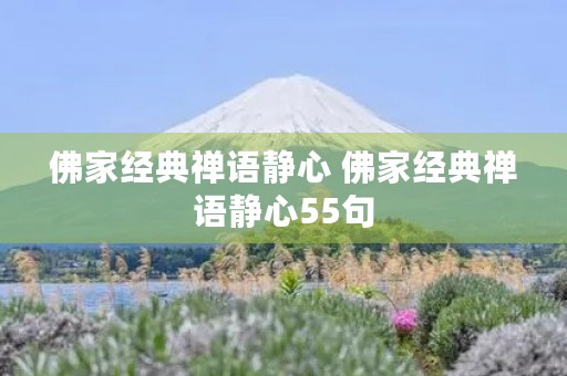 佛家经典禅语静心 佛家经典禅语静心55句 佛家经典禅语静心 佛家经典禅语静心55句