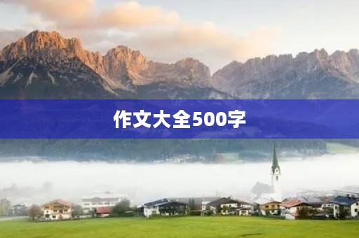 作文大全500字 作文大全500字