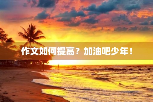 作文如何提高?加油吧少年! 作文如何提高?加油吧少年!