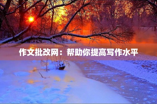 作文批改网：帮助你提高写作水平