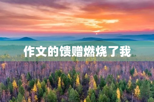 作文的馈赠燃烧了我 作文的馈赠燃烧了我