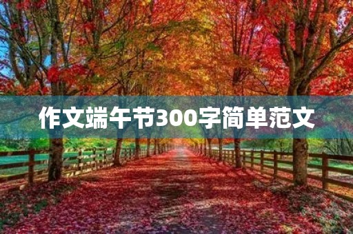 作文端午节300字简单范文