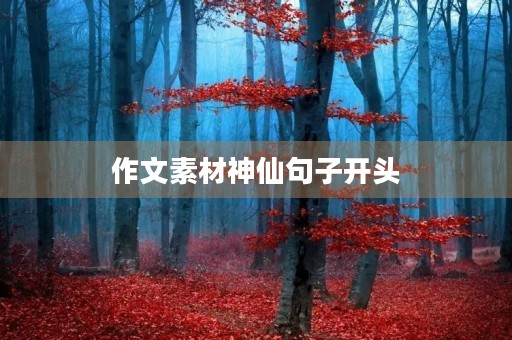 作文素材神仙句子开头