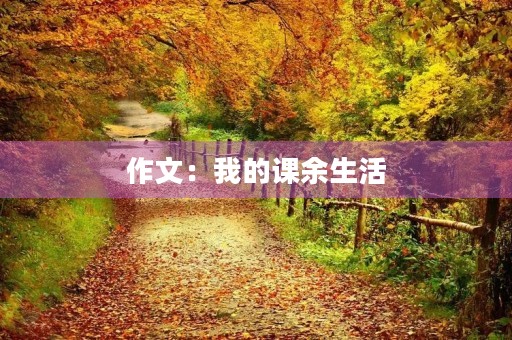 作文：我的课余生活