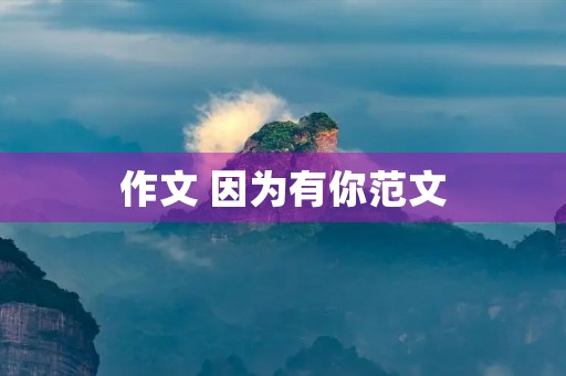 作文 因为有你范文 作文 因为有你范文