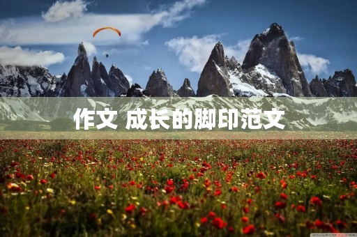 作文 成长的脚印范文 作文 成长的脚印范文