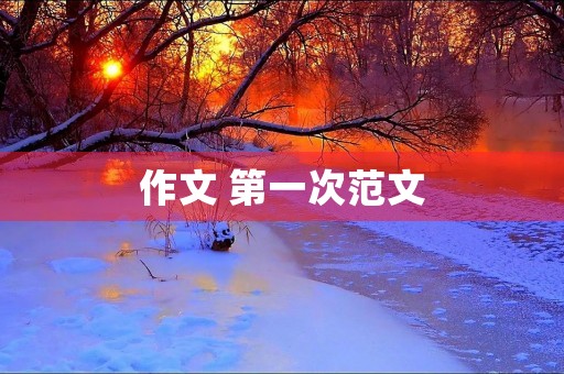 作文 第一次范文 作文 第一次范文