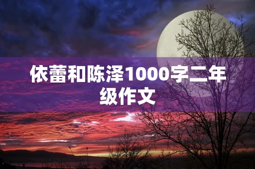 依蕾和陈泽1000字二年级作文