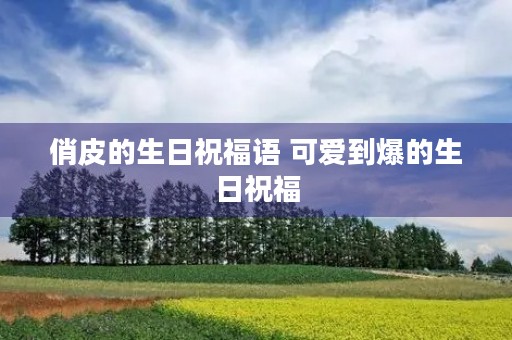 俏皮的生日祝福语 可爱到爆的生日祝福