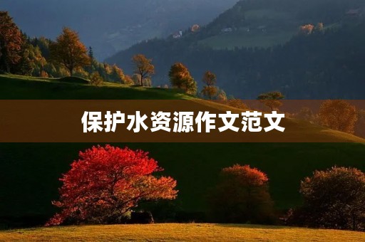 保护水资源作文范文