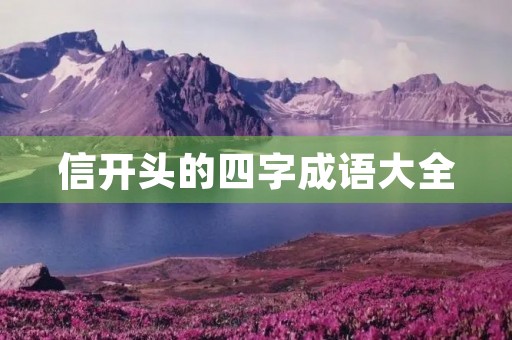 信开头的四字成语大全