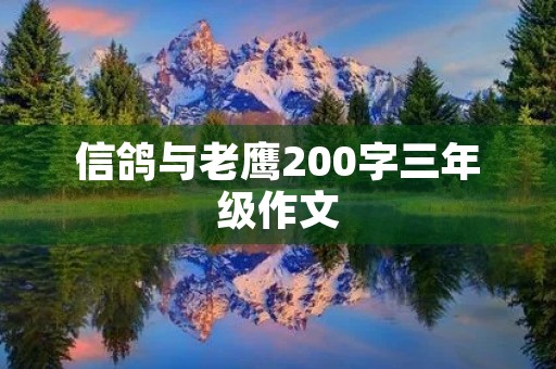 信鸽与老鹰200字三年级作文 信鸽与老鹰200字三年级作文