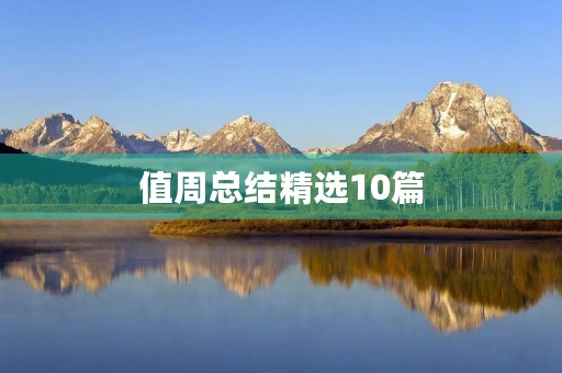 值周总结精选10篇