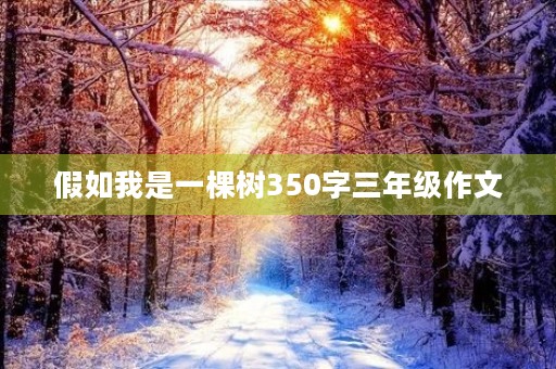 假如我是一棵树350字三年级作文