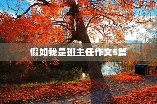 假如我是班主任作文5篇 假如我是班主任作文5篇